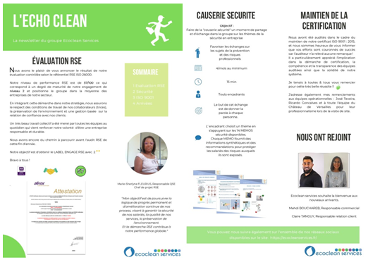 Echo Clean, le journal d'Ecoclean Services
